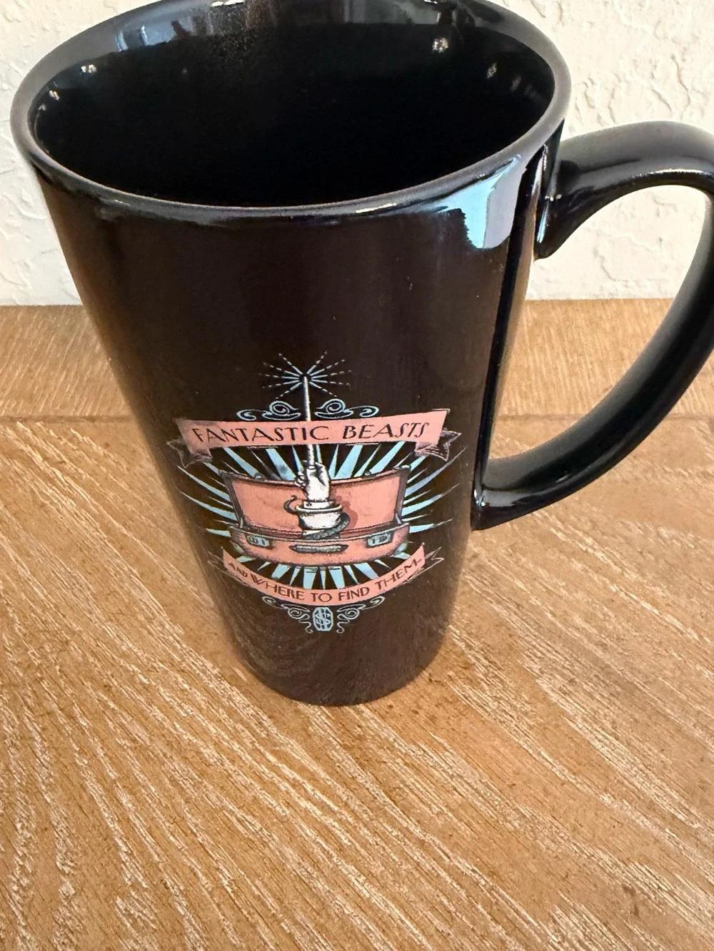 Warner Bros. Black Ceramic Fantastic Beasts Mug with Pink and Blue Accents
